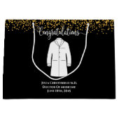 ホワイトコート医師おめでとう ラージペーパーバッグ (正面)