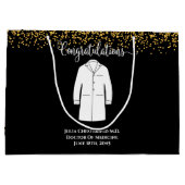 ホワイトコート医師おめでとう ラージペーパーバッグ (裏面)