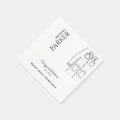 ホワイトコート式おめでとうさん スタンダードカクテルナプキン (角)