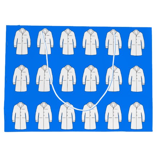 ホワイトコート式の医師 ラージペーパーバッグ (裏面)