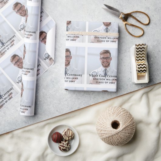 ホワイトコート式の医療写真 ラッピングペーパー (クラフト)