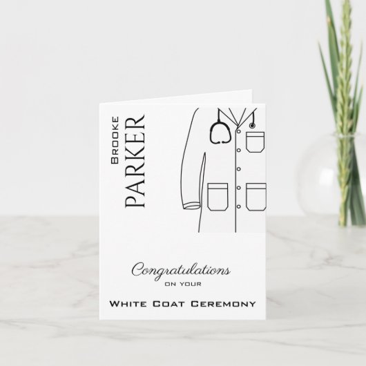 ホワイトコート式医師おめでとう カード (正面)