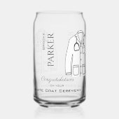 ホワイトコート式医師おめでとう ガラス缶 (正面)