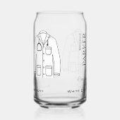 ホワイトコート式医師おめでとう ガラス缶 (左)