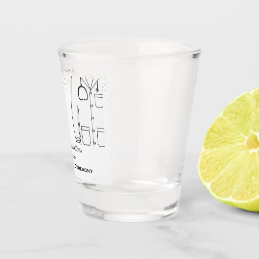 ホワイトコート式医師おめでとう ショットグラス (右)