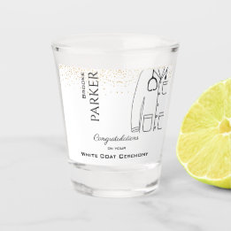 ホワイトコート式医師おめでとう ショットグラス