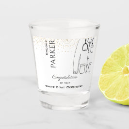 ホワイトコート式医師おめでとう ショットグラス