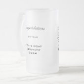 ホワイトコート式医師おめでとう フロストグラスビールジョッキ (正面左)