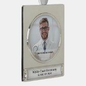 ホワイトコート式医療写真オーナメント シルバープレートバナーオーナメント (右)