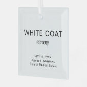 ホワイトコート式金ゴールド医療品、ラウンドギフト ガラスオーナメント (正面左)