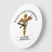 ホワイトコート式金ゴールド医療用丸い贈り物 ラージ壁時計 (傾斜)