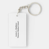 ホワイトコート式金ゴールド医療、カスタムギフト キーホルダー (裏面)