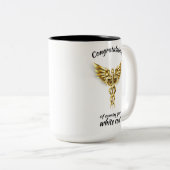 ホワイトコート式金ゴールド医療 ツートーンマグカップ (正面右)