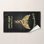 ホワイトコート式金ゴールド医療 ハンドタオル (ハンドタオル)