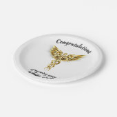 ホワイトコート式金ゴールド医療 ペーパープレート (アングル)