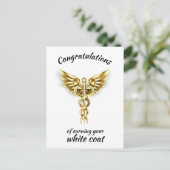 ホワイトコート式金ゴールド医療 ポストカード (スタンド正面)