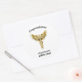 ホワイトコート式金ゴールド医療 ラウンドシール (封筒)