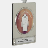 ホワイトコート式Rosegold医師 シルバープレートバナーオーナメント (右)