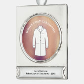 ホワイトコート式Rosegold医師 シルバープレートバナーオーナメント (左)