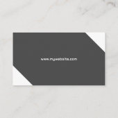 ホワイトコーナー、ミニマリストブラック 名刺 (裏面)