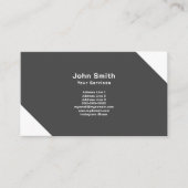 ホワイトコーナー、ミニマリストブラック 名刺 (正面)