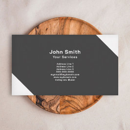 ホワイトコーナー、ミニマリストブラック 名刺