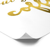 ホワイトコーヒーの最初の金箔プリント ポスター (角)