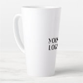 ホワイトコーヒーマグにロゴを追加する カフェラテマグ (左アングル)