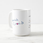 ホワイトコーヒーマグ（タイムライン付き） コーヒーマグカップ (正面左)