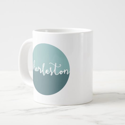 ホワイトコーヒーマグ(20オンス)大型セラミックコーヒーマグ ジャンボコーヒーマグカップ (正面左)