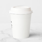 ホワイトコーヒー/紅茶紙カップとフタおもしろいチャイ 紙コップ (左)