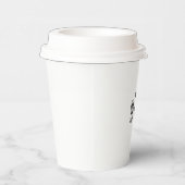 ホワイトコーヒー/紅茶紙カップとフタおもしろいチャイ 紙コップ (右)