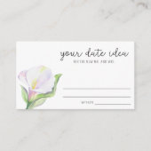 ホワイトコーラ - デートの夜のアイデア \ デートジャーボトル エンクロージャーカード (正面)