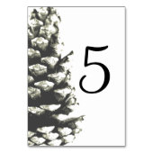 ホワイトコーンのナチュラルパイン結婚コーン テーブルナンバー (裏面)