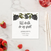 ホワイトゴシックハロウィーンフローラブライダルシャワー スタンダードカクテルナプキン (インサイチュ)