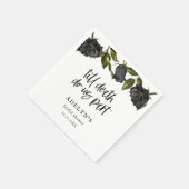 ホワイトゴシックハロウィーンフローラブライダルシャワー スタンダードカクテルナプキン (角)