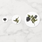 ホワイトゴシックバラダークブライダルシャワー コンフェッティ (正面)