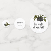 ホワイトゴシックバラダークブライダルシャワー コンフェッティ (裏面)