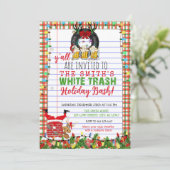 ホワイトゴミおもしろいホリデーバッシュクリスマスパーティー 招待状 (スタンド正面)