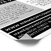 ホワイトゴミのスキップ、スキップ/ダンプスター会社 ポスター (角)