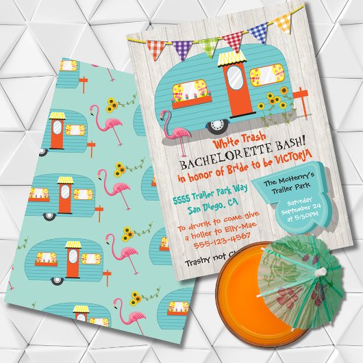 ホワイトゴミバチェロレッテbashパーティの招待状 招待状