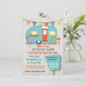 ホワイトゴミ誕生日bashパーティの招待状 招待状 (スタンド正面)