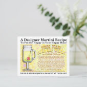 ホワイトゴミ類レモンドロップジョークマーティーニレシピポストカー ポストカード (スタンド正面)