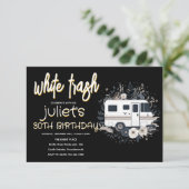 ホワイトゴミ30th誕生日招待状 招待状 (スタンド正面)