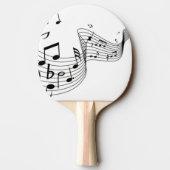 ホワイトゴルフヘッドカバー付きミュージックノート 卓球ラケット (裏面)