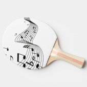 ホワイトゴルフヘッドカバー付きミュージックノート 卓球ラケット (横)