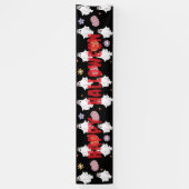 ホワイトゴースト & パンプキンバナー - ハロウィン飾り 横断幕 (縦)