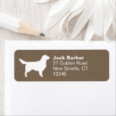 ホワイトゴールデントリーバードグシルエットアドレス ラベル (インサイチュ)