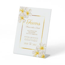 ホワイトゴールデンフランジパニ熱帯結婚式の引き出物