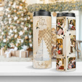 ホワイトゴールデン6写真テンプレートクリスマスツリー タンブラー